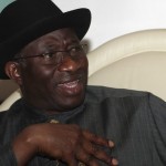 Nigerian President Goodluck Jonathan gestures during an interview with Reuters at the Presidential Villa in Abuja January 26, 2012. Jonathan challenged the violent Islamist Boko Haram sect on Thursday to identify themselves and state clearly their demands as a basis for talks, while acknowledging that military confrontation alone will not end their insurgency. Picture taken January 26, 2012. To match Interview NIGERIA-PRESIDENT/ REUTERS/Afolabi Sotunde (NIGERIA - Tags: POLITICS CIVIL UNREST)