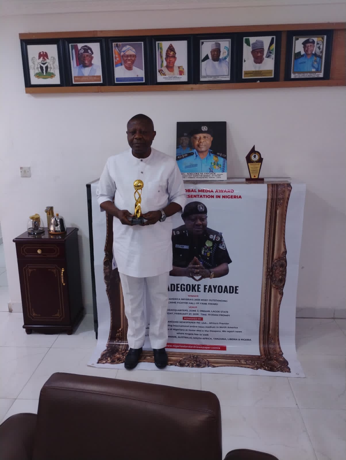 BREAKING NEWS: ADEGOKE FAYOADE Wins NORTH AMERICA NIGERIA’S Golden 2025 Crime Fighter Hall of Fame Award in Texas, promoted Deputy Inspector General of Police